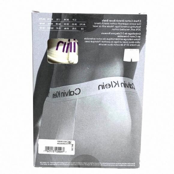 Calvin Klein Boxer Brief Underwear Logo 3 Pack NB3706901 Brown Stretch Cotton - Picture 7 of 8